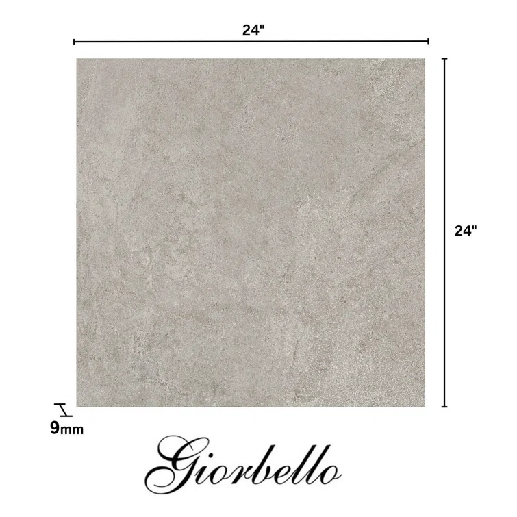 Italian Metalia Porcelain 24"x 24"x 9mm Floor and Wall Tile Case