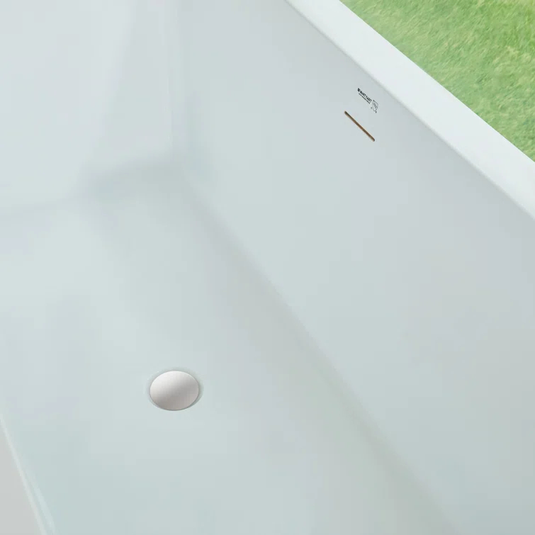 Elena 59" x 30" Freestanding Soaking Acrylic Bathtub