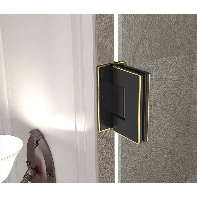 Nautis 72" H Hinged Frameless Shower Door
