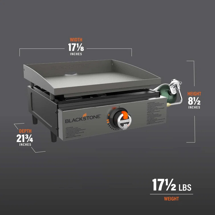 Blackstone 12000 BTU Single Burner 17" Tabletop Propane Griddle
