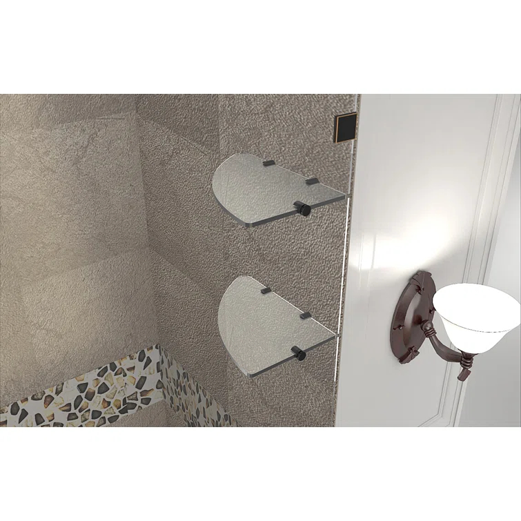 Nautis GS 36 x 72 Hinged Completely Frameless Shower Door