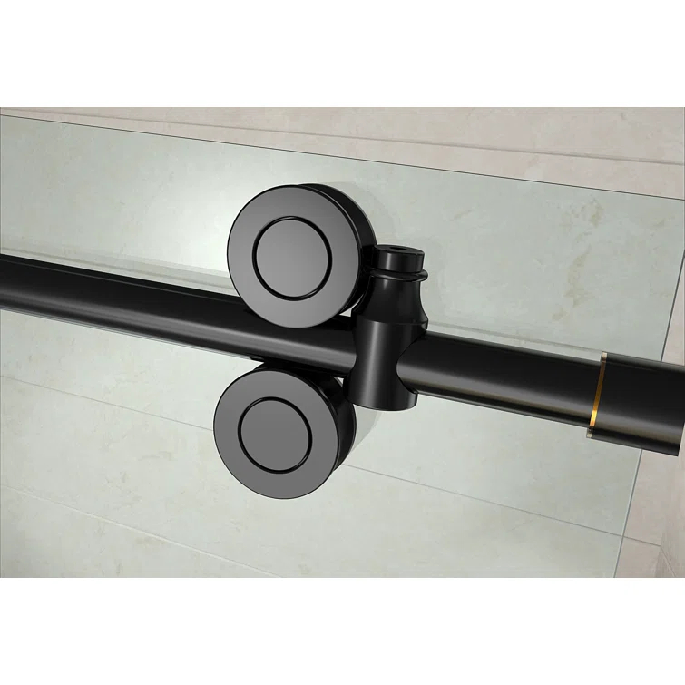 Langham XL 56 - 60" W x 80" H Sliding Frameless Shower Door