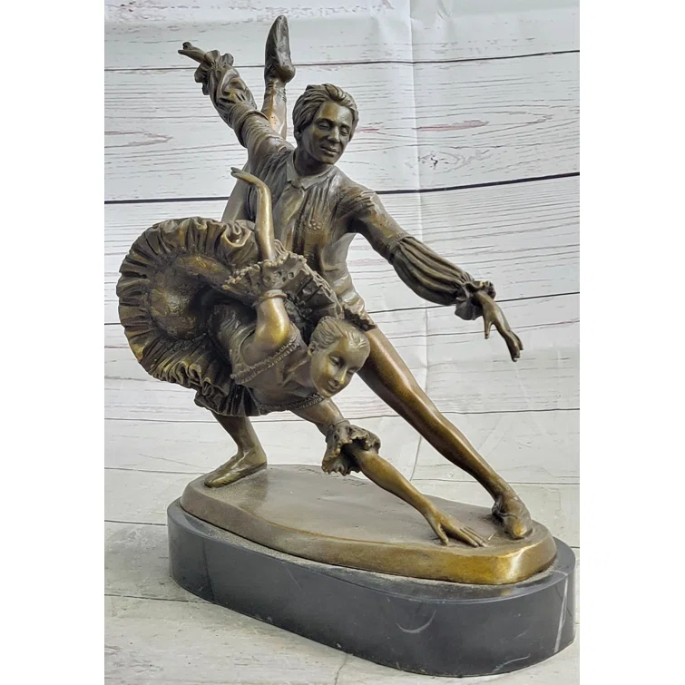 Avinoam Two Russian Ballerinas Ballet Dancers Bronze Sculpture Statue Figure Figurine By Aldo Vitaleh