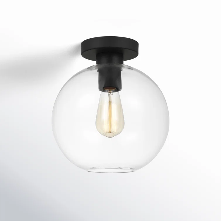 Childerley Single Light Glass Semi Flush Mount