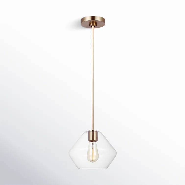 Rooks Single Light Glass Dimmable Pendant