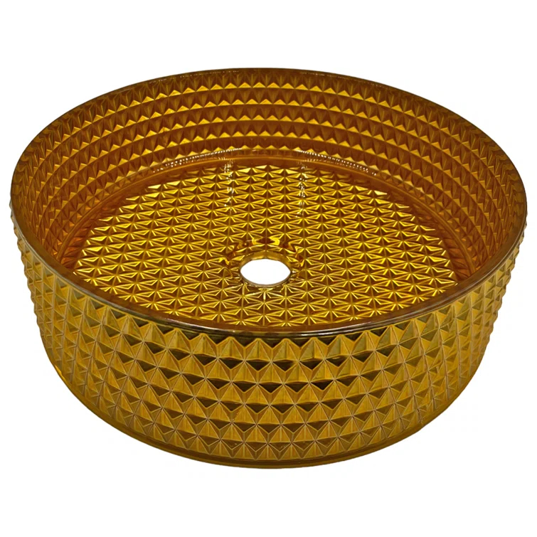 Scotch 14" Glass Circular Bathroom Vessel Sink - Timeless Collection