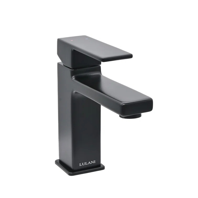 Lulani BA-600-01MB Lulani Capri Single Hole Bathroom Faucet with Drain Assembly