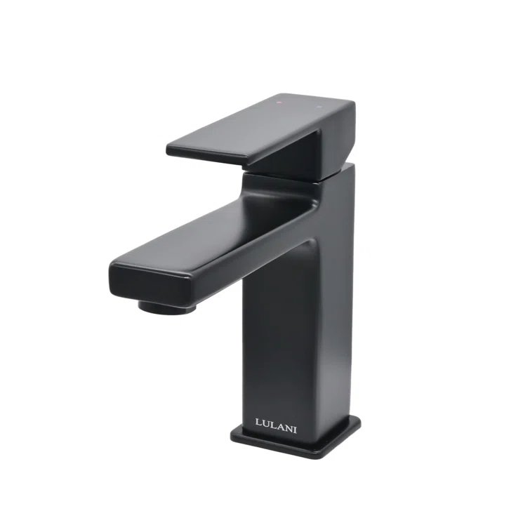 Lulani BA-600-01MB Lulani Capri Single Hole Bathroom Faucet with Drain Assembly