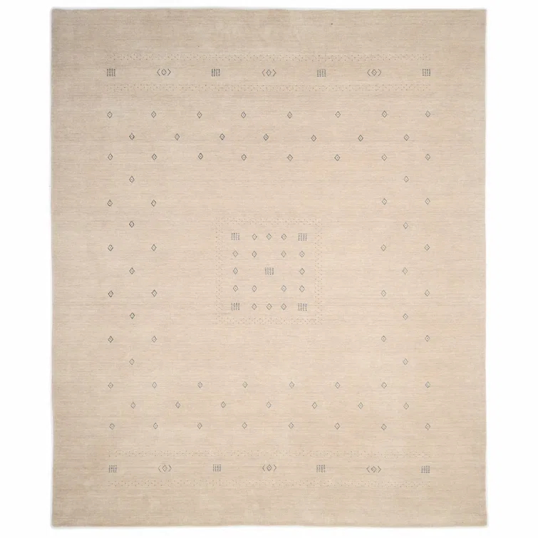 Cyrena Hand-Loomed Wool Rug - Natural / 5' x 8'