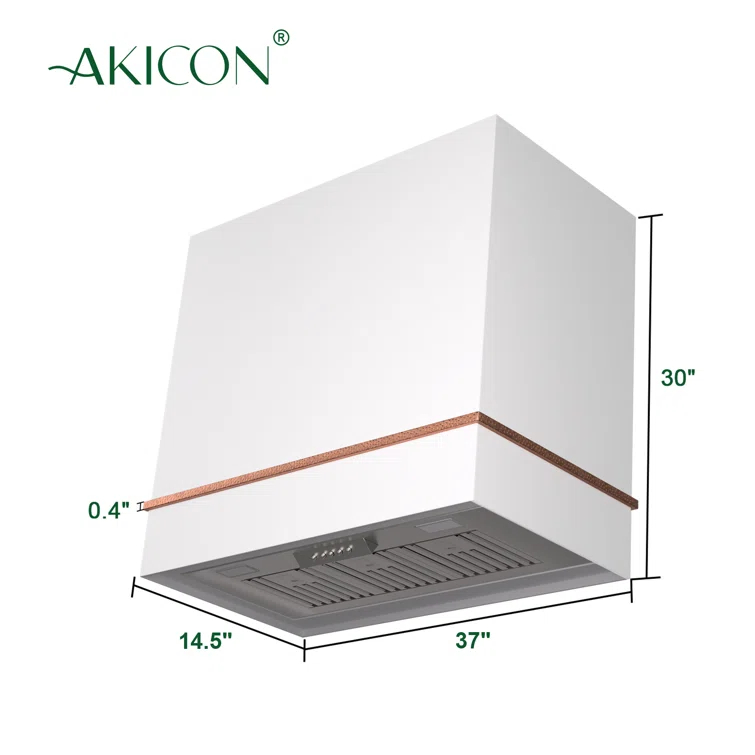Akicon 36" 600 CFM Ducted (Vented) Wall Range Hood