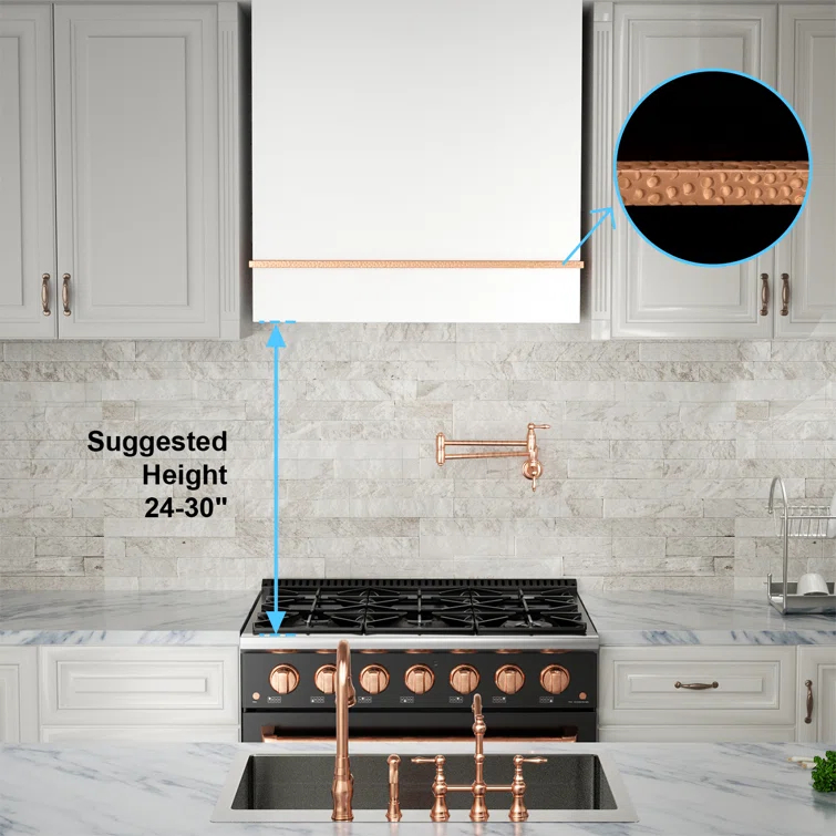 Akicon 36" 600 CFM Ducted (Vented) Wall Range Hood