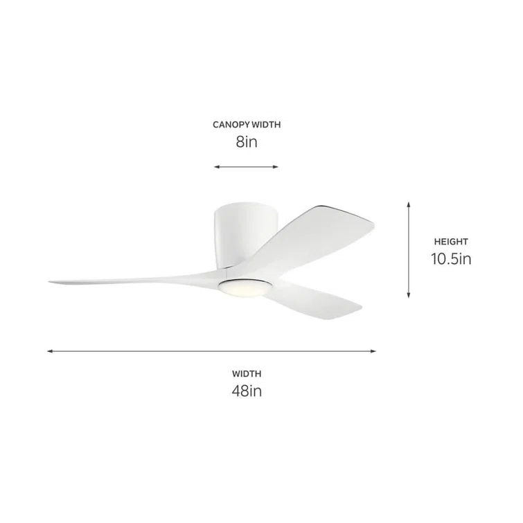 Ochre 48'' 3 Blade Ceiling Fan with LED Light Kit