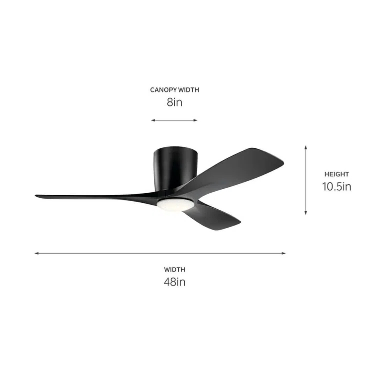 Ochre 48'' 3 Blade Ceiling Fan with LED Light Kit
