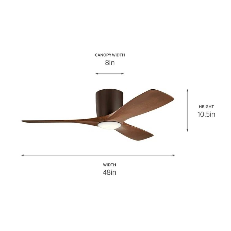 Ochre 48'' 3 Blade Ceiling Fan with LED Light Kit