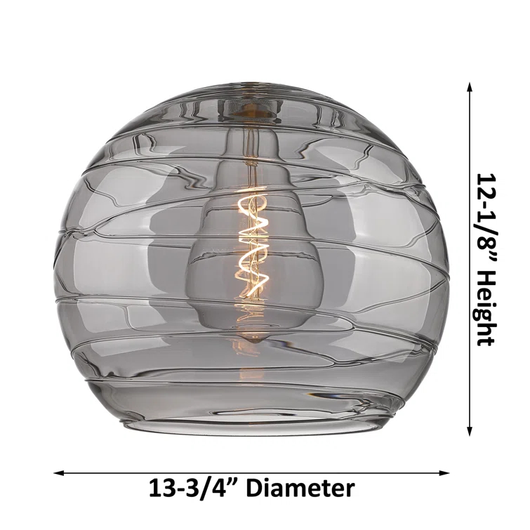 Athens Deco Swirl 1 - Light Single Drop Pendant Pendant