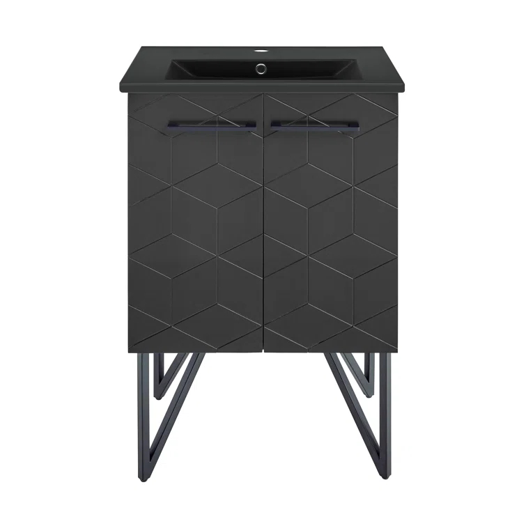 Annecy 24 In. Bathroom Vanity With Ceramic Sink Top