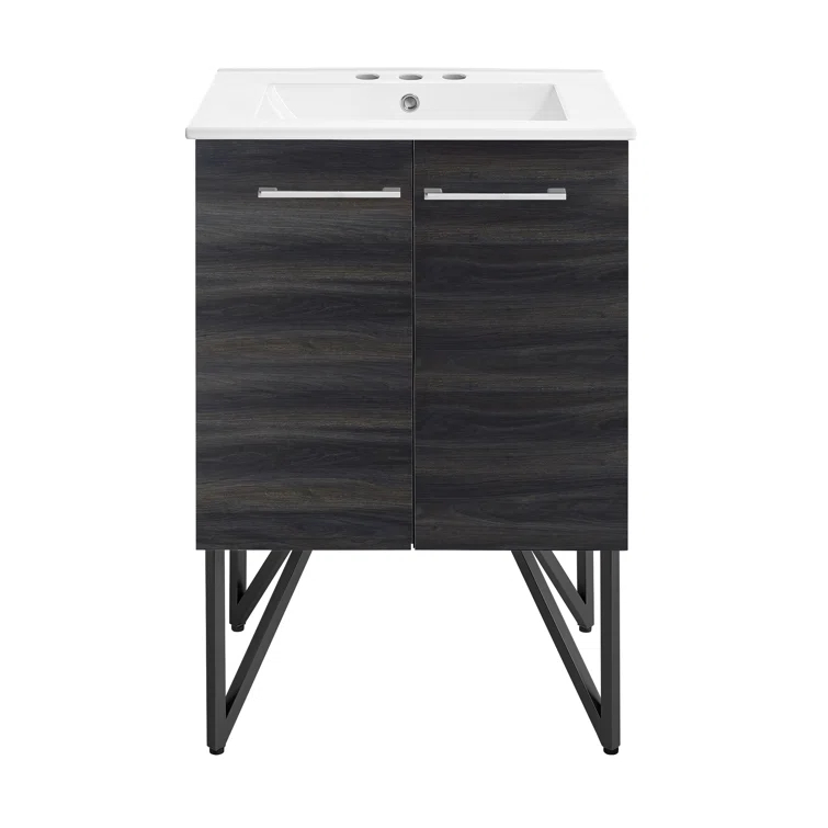 Annecy 24 In. Bathroom Vanity With Ceramic Sink Top