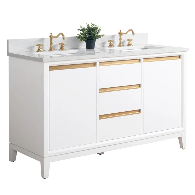 54 Double Bathroom Vanity with Top