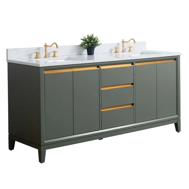 72 Double Bathroom Vanity with Top