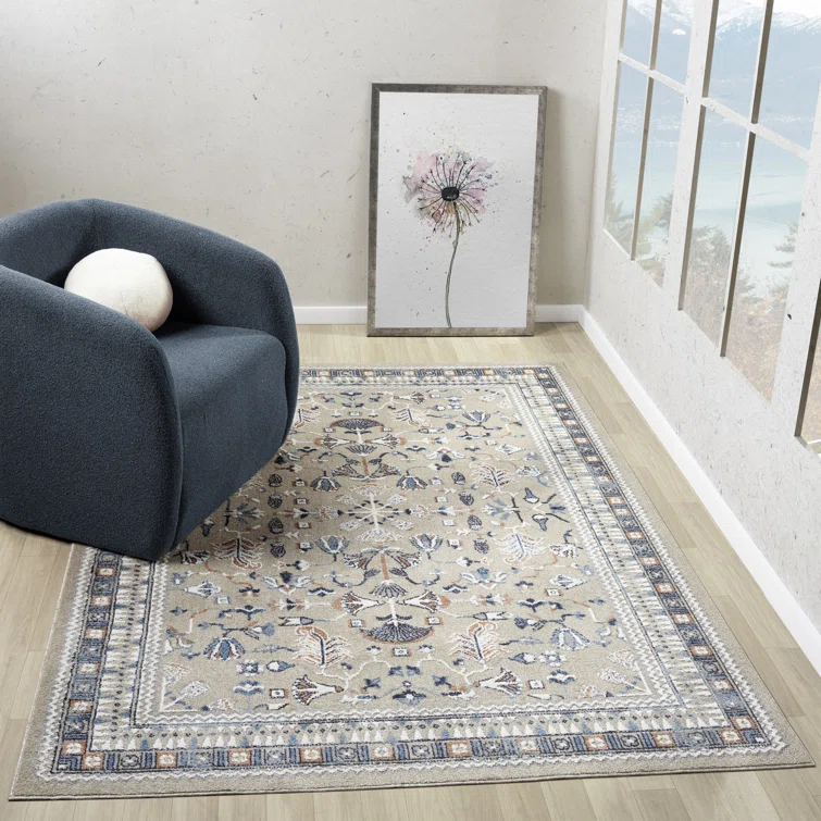 Classic Oriental Floral Performance Indoor Area Rug