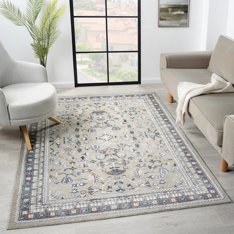 Classic Oriental Floral Performance Indoor Area Rug