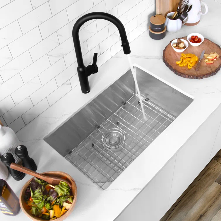 Styluxe Stylish Emeral Undermount 28" Single-Bowl Stainless Steel 16G Kitchen Sink