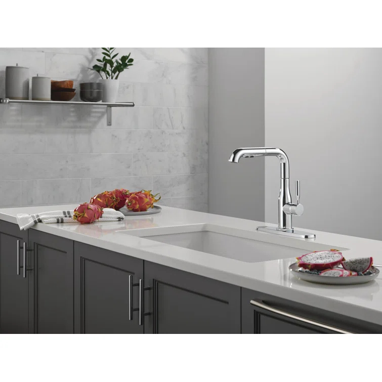 Almari Pull-Out Sprayer Kitchen Faucet, Single Handle Kitchen Sink Faucet