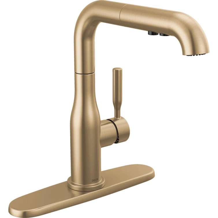 Delta Almari Pull-Out Sprayer Kitchen Faucet, Single Handle Kitchen Sink Faucet 16943-CZ-DST