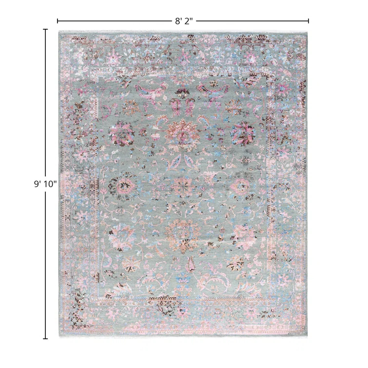 Overdyed One-of-a-Kind 8' 2" X 9' 10" Hand Knotted Area Rug