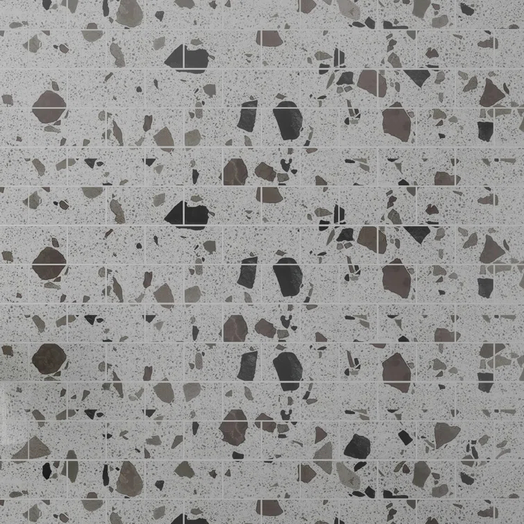 Glass Terrazzo 3'' W x 6'' L Glass Subway Singular Tile