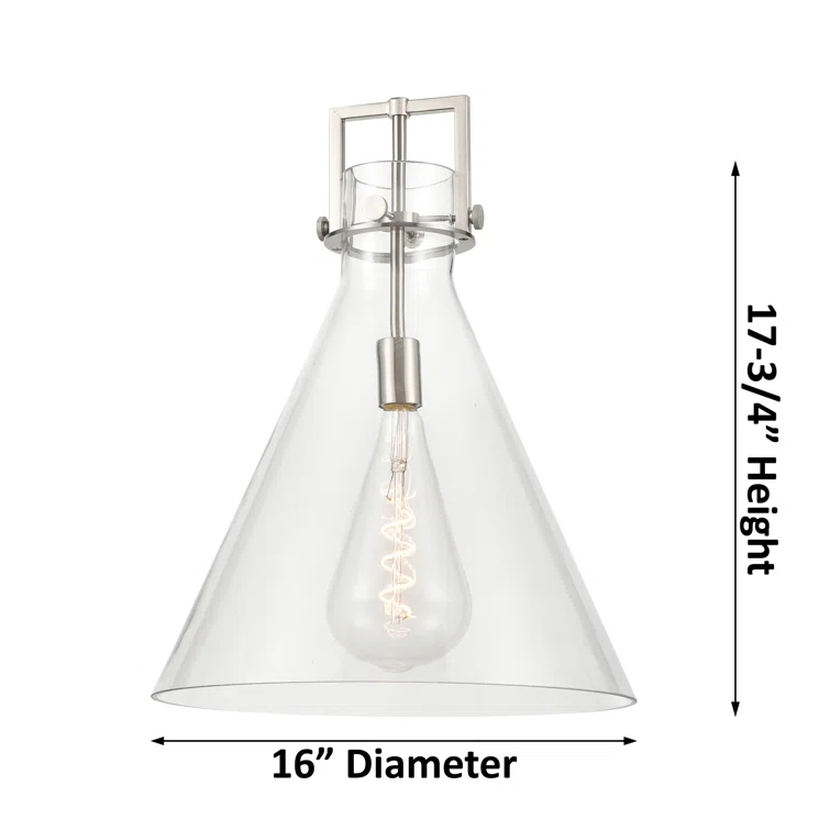 Innovations Lighting Newton Cone 1 Light 14" Cord Hung Pendant | Wayfair