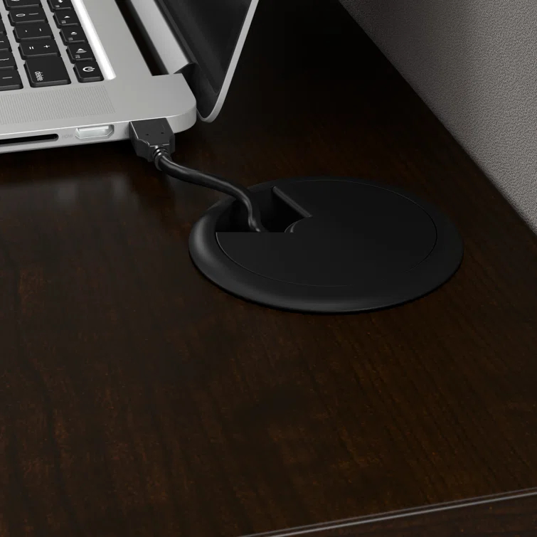 Easy Office Rectangle 1 Person Cubicle with Cable Management