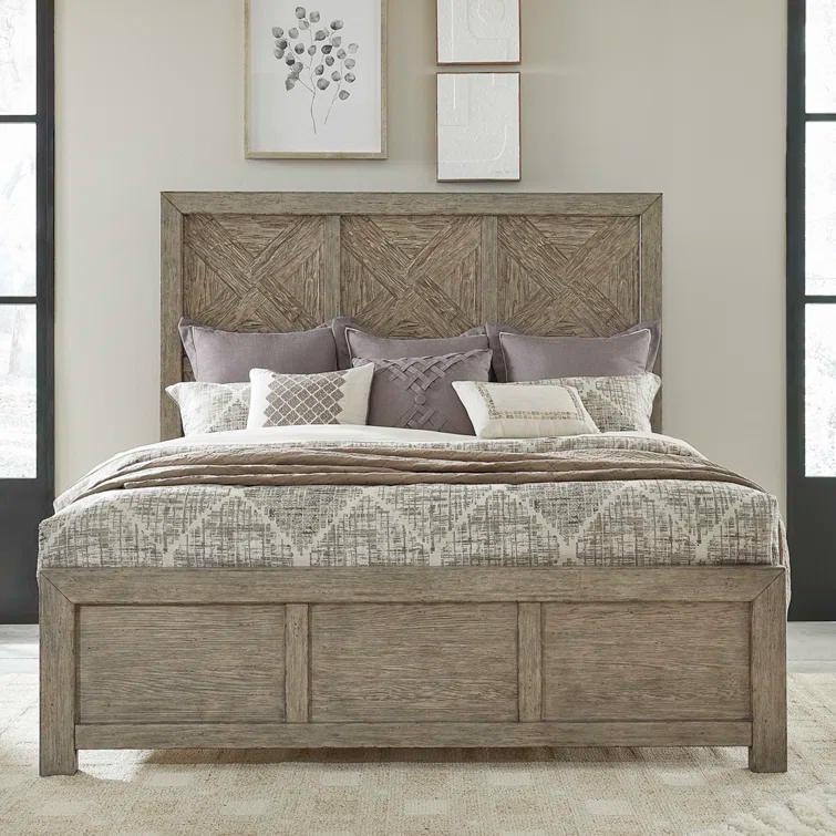 Jazaniah Panel Bed, Dresser And Mirror