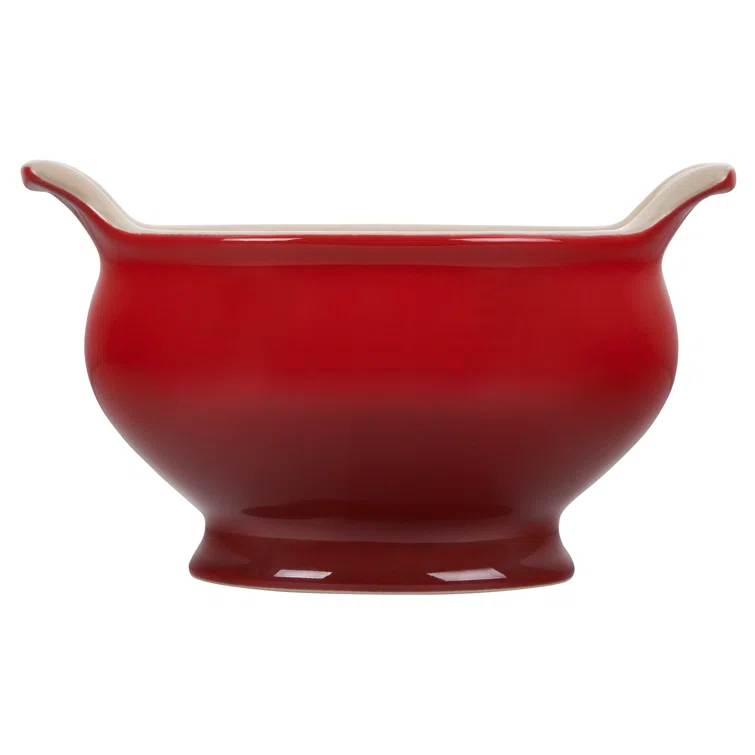 Cerise Red Round Ceramic Soup and Dessert Bowl