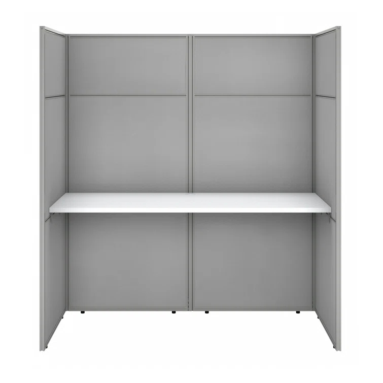Easy Office Rectangle 1 Person Cubicle with Cable Management