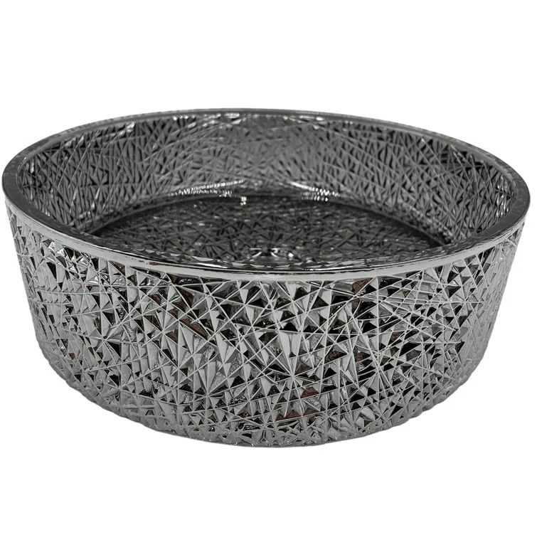 Stadium 14" Glass Circular Bathroom Vessel Sink - Timeless Collection