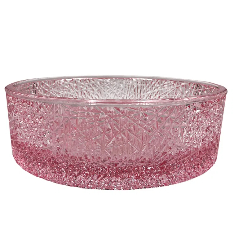 Stadium 14" Glass Circular Bathroom Vessel Sink - Timeless Collection