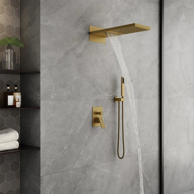 Cascade Bliss Luxury Complete Shower System with Rough-in Valve