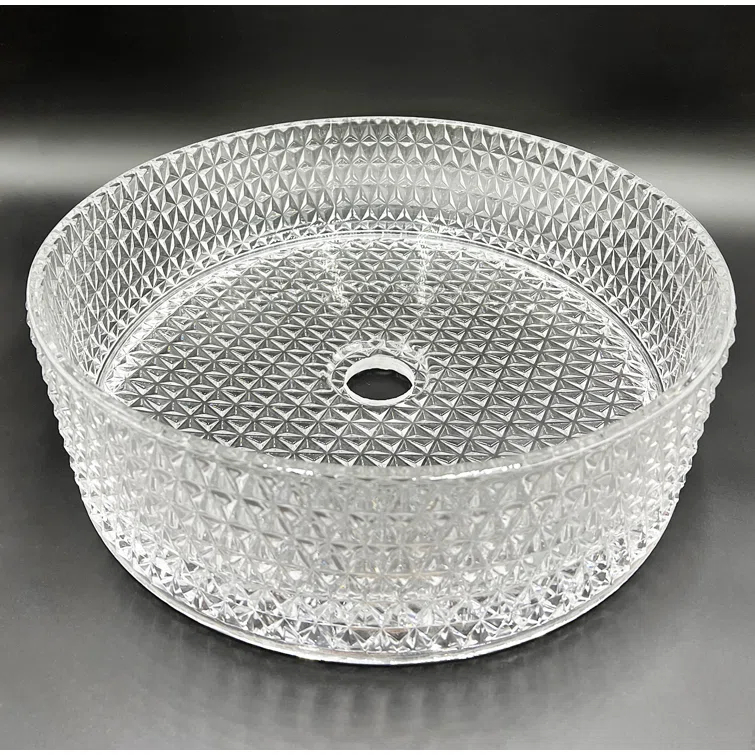 Scotch 14" Glass Circular Bathroom Vessel Sink - Timeless Collection