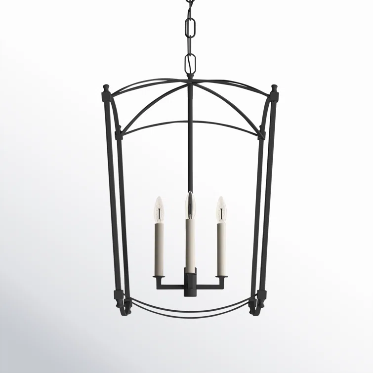 Olive 4 Light Metal Dimmable Lantern Chandelier