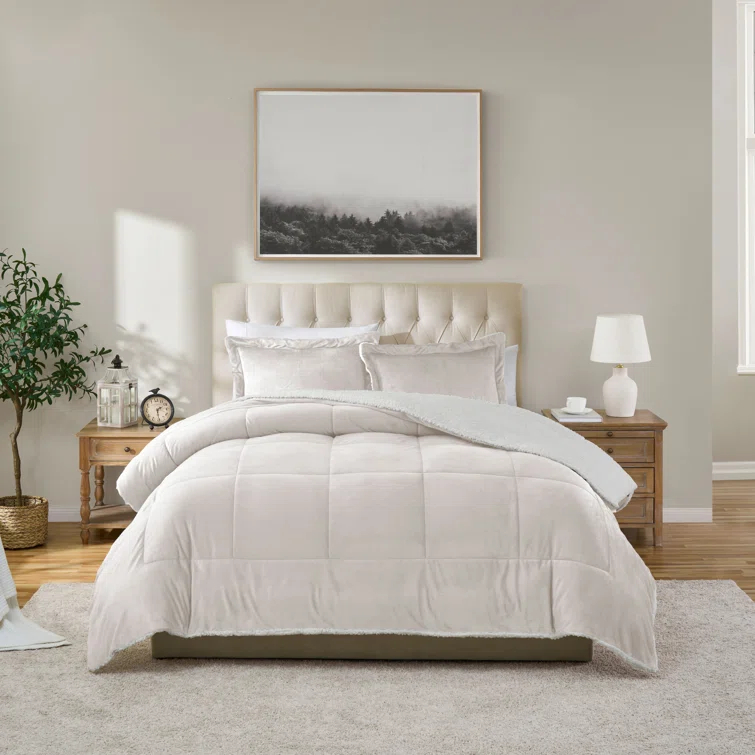 Ultra Plush Reversible Micro-Mink and Sherpa 3-Piece Comforter Set