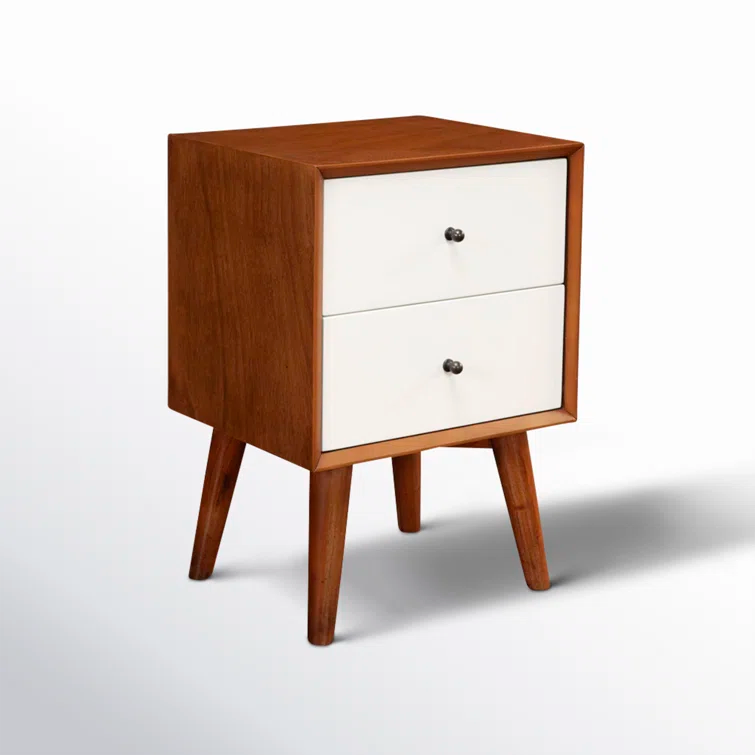 Williams 2 - Drawer Nightstand in Acorn/White