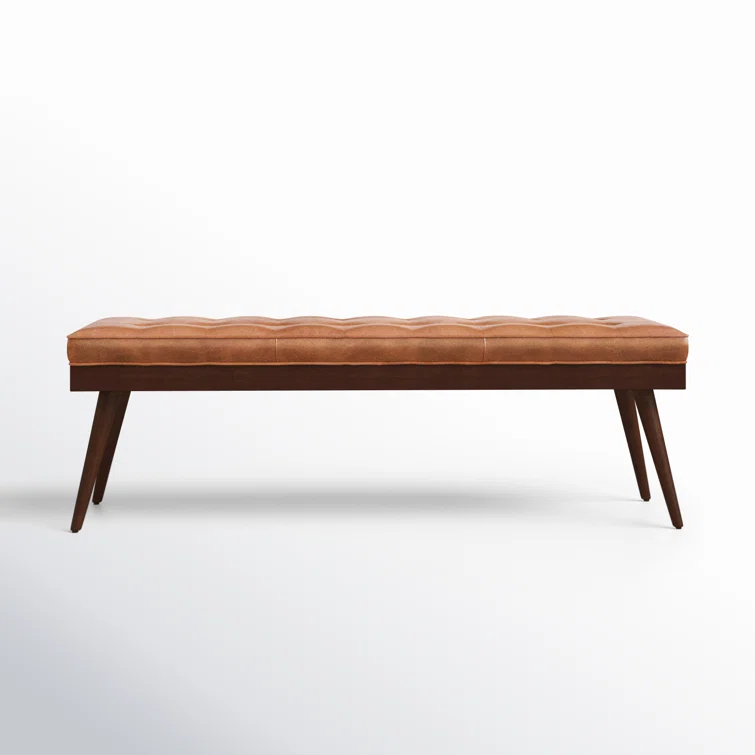 Athan Full-Grain Italian Genuine Leather Bench