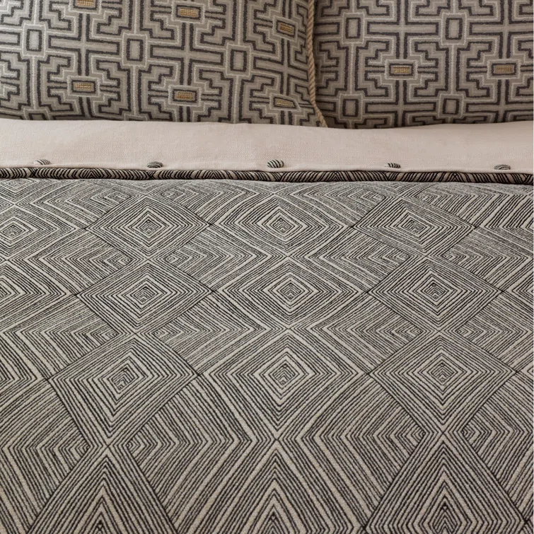 Naya Eclectic Cotton Blend Geometric Shapes Duvet Cover Set