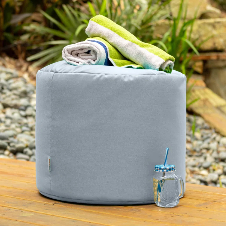 Damato Round Outdoor Pouf Ottoman