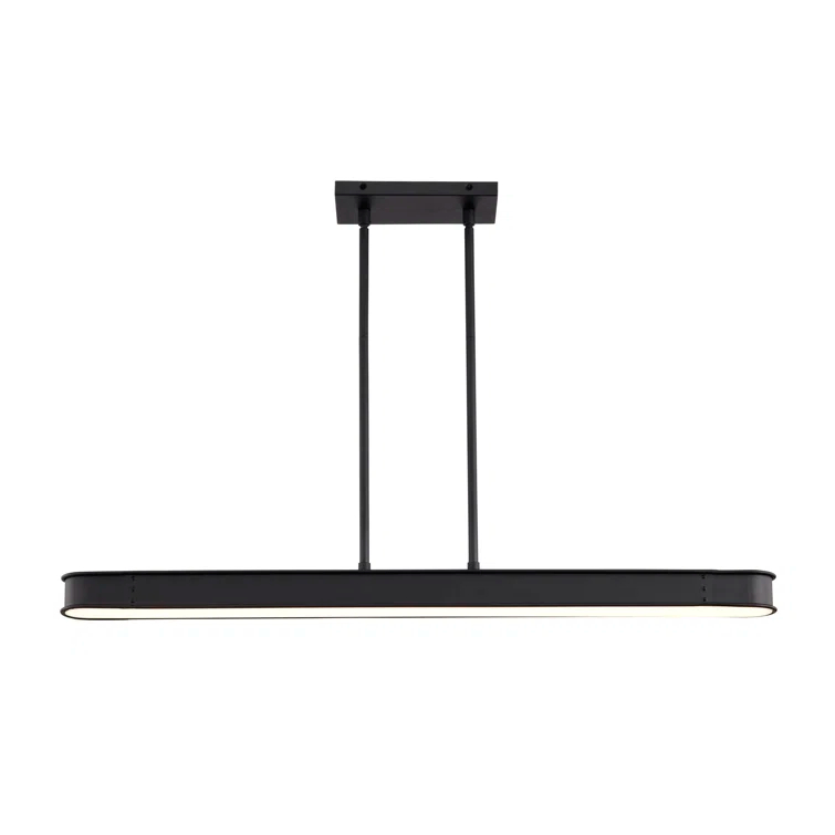 Keren - 36 Inch LED Island Pendant - Textured Black - Acrylic Lens