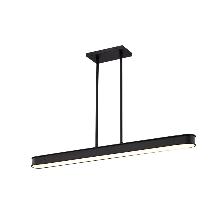 Keren - 36 Inch LED Island Pendant - Textured Black - Acrylic Lens