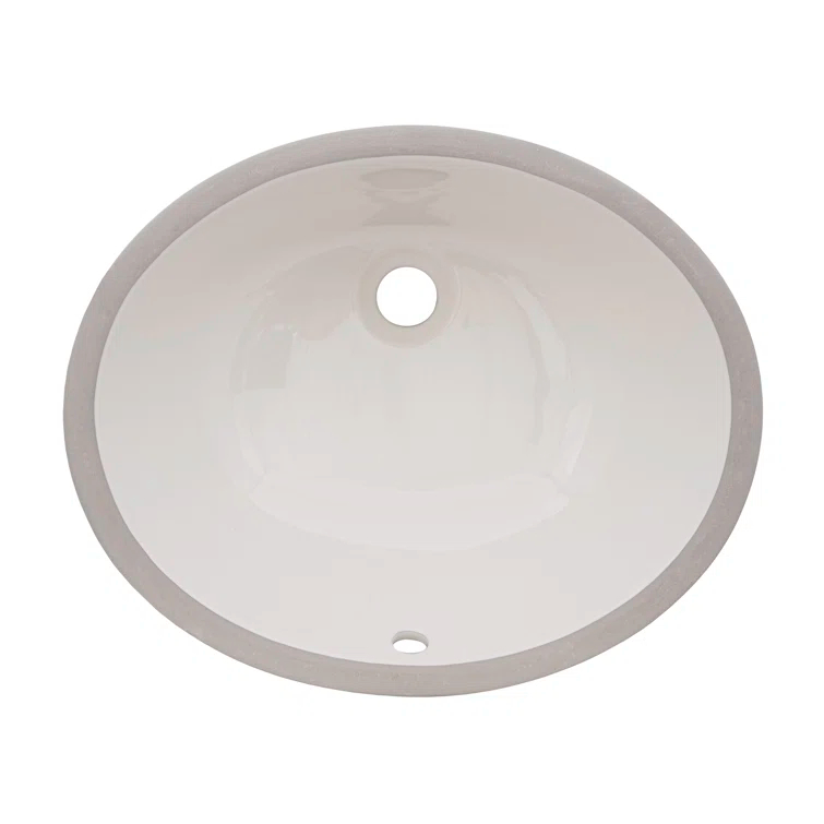 Ruvati 16 x 13 inch Undermount Bathroom Sink Oval Porcelain Ceramic with Overflow