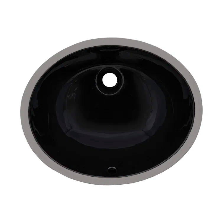 Ruvati 16 x 13 inch Undermount Bathroom Sink Oval Porcelain Ceramic with Overflow