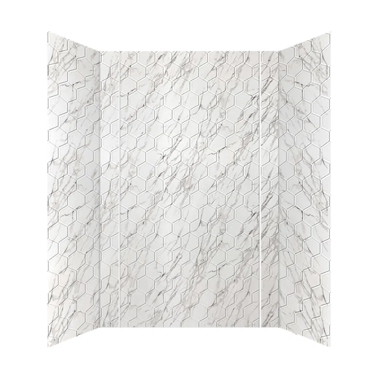 Hex Tile - Mirroflex - Tub and Shower Wall Panel